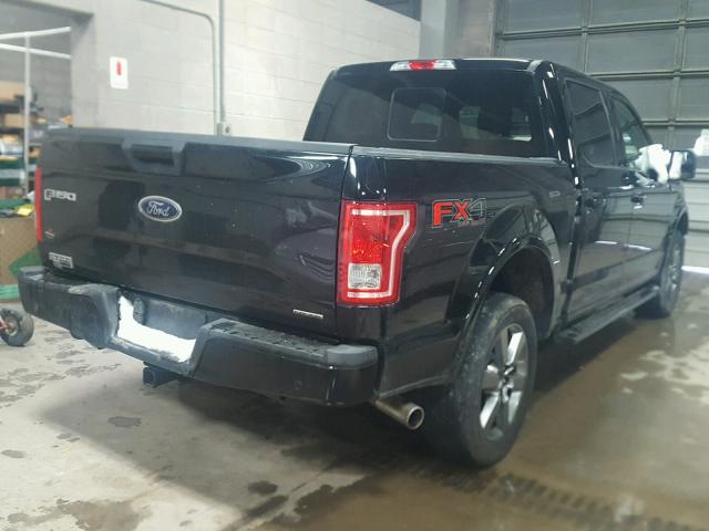 1FTEW1EF2GKF66568 - 2016 FORD F150 SUPER BLACK photo 4