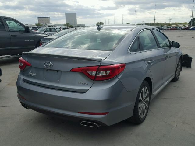 5NPE34AF2FH031673 - 2015 HYUNDAI SONATA SPO SILVER photo 4