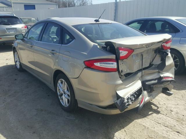 3FA6P0H79FR108073 - 2015 FORD FUSION SE GOLD photo 3