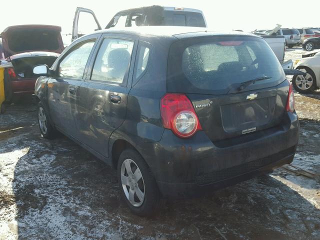 KL1TD6DE4BB205460 - 2011 CHEVROLET AVEO LS BLACK photo 3