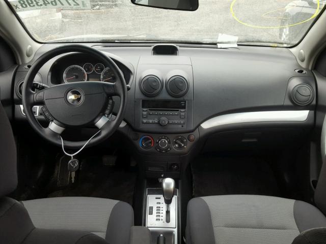 KL1TD6DE4BB205460 - 2011 CHEVROLET AVEO LS BLACK photo 9