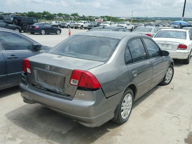 2HGES16605H588164 - 2005 HONDA CIVIC LX GRAY photo 4