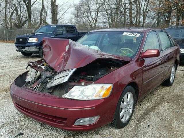 4T1BF28B8YU087123 - 2000 TOYOTA AVALON XL MAROON photo 2