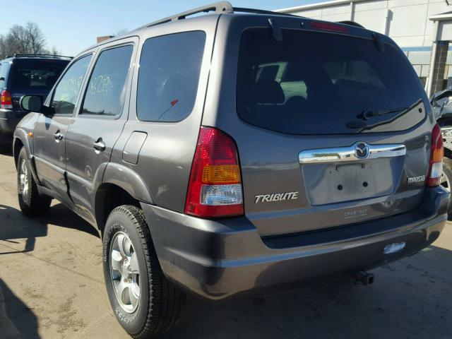 4F2YZ94154KM31959 - 2004 MAZDA TRIBUTE LX GRAY photo 3