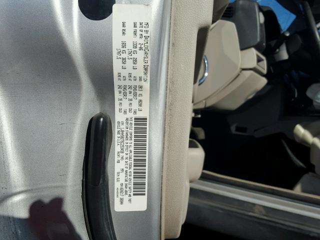 1J8HH58276C253458 - 2006 JEEP COMMANDER SILVER photo 10