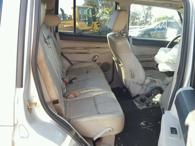 1J8HH58276C253458 - 2006 JEEP COMMANDER SILVER photo 6