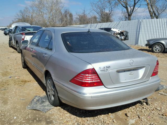 WDBNG70J53A375236 - 2003 MERCEDES-BENZ S 430 SILVER photo 3