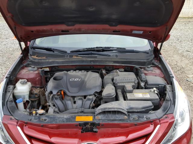 5NPEB4AC2CH499228 - 2012 HYUNDAI SONATA GLS RED photo 7