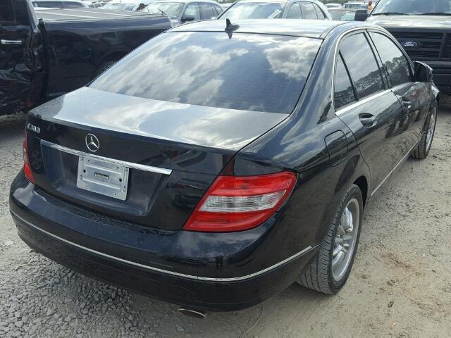 WDDGF54X88F049544 - 2008 MERCEDES-BENZ C 300 BLACK photo 4