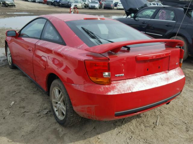 JTDDR32T6Y0060537 - 2000 TOYOTA CELICA GT RED photo 3