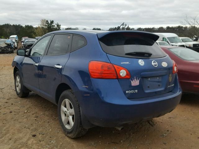 JN8AS5MV3AW139382 - 2010 NISSAN ROGUE S BLUE photo 3