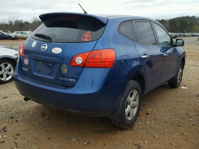 JN8AS5MV3AW139382 - 2010 NISSAN ROGUE S BLUE photo 4