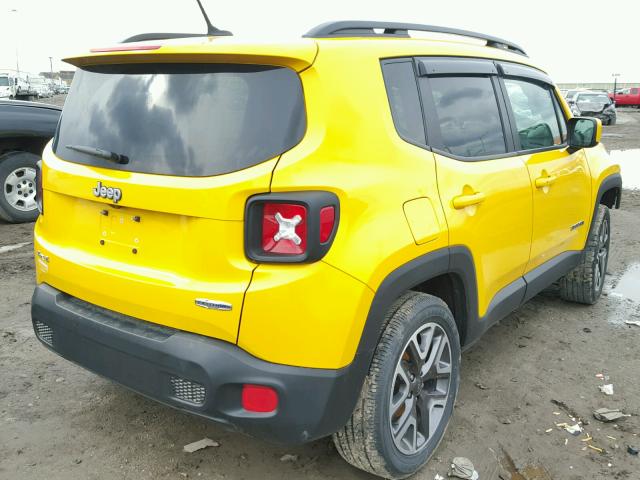 ZACCJBBB8HPE60999 - 2017 JEEP RENEGADE L YELLOW photo 4