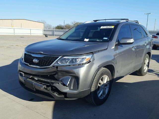 5XYKT4A73EG484623 - 2014 KIA SORENTO LX GRAY photo 2