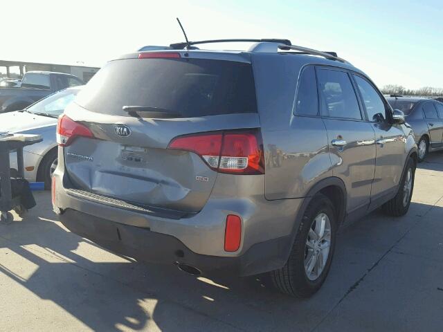 5XYKT4A73EG484623 - 2014 KIA SORENTO LX GRAY photo 4