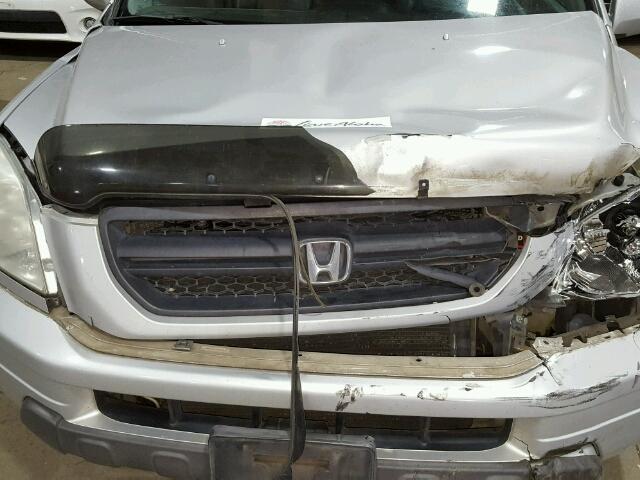 2HKYF18673H583707 - 2003 HONDA PILOT EXL SILVER photo 7