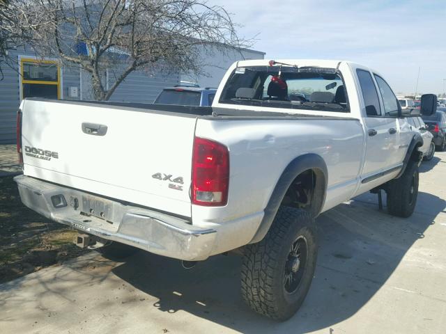 3D7KU28684G114160 - 2004 DODGE RAM 2500 S WHITE photo 4