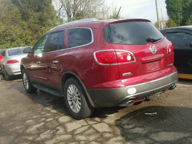 5GAER23768J263777 - 2008 BUICK ENCLAVE CX BURGUNDY photo 3