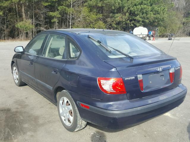 KMHDN56D26U186759 - 2006 HYUNDAI ELANTRA GL BLUE photo 3