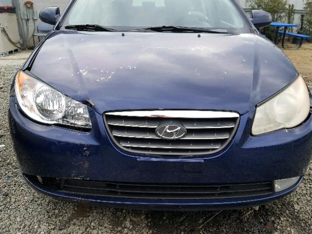 KMHDU46D97U145219 - 2007 HYUNDAI ELANTRA GL BLUE photo 9