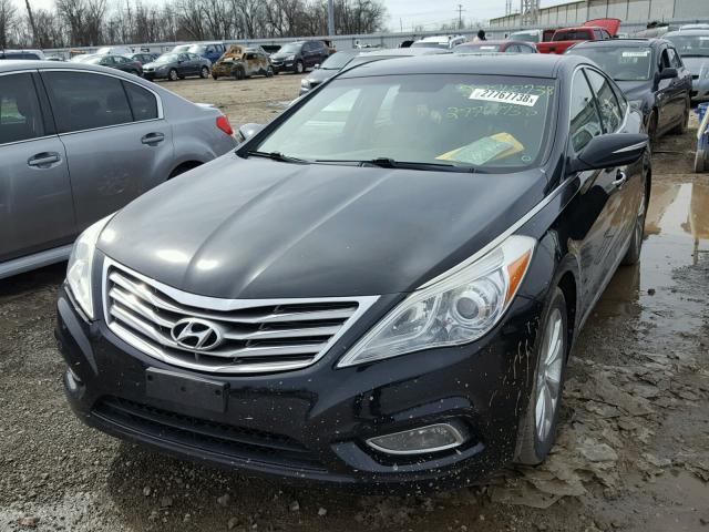 KMHFG4JG6CA126592 - 2012 HYUNDAI AZERA GLS BLACK photo 2