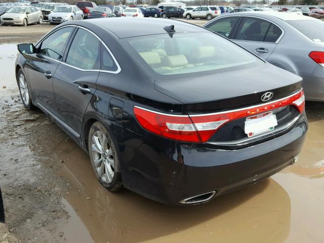 KMHFG4JG6CA126592 - 2012 HYUNDAI AZERA GLS BLACK photo 3