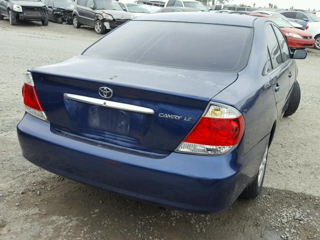 4T1BE32K25U011247 - 2005 TOYOTA CAMRY LE BLUE photo 4