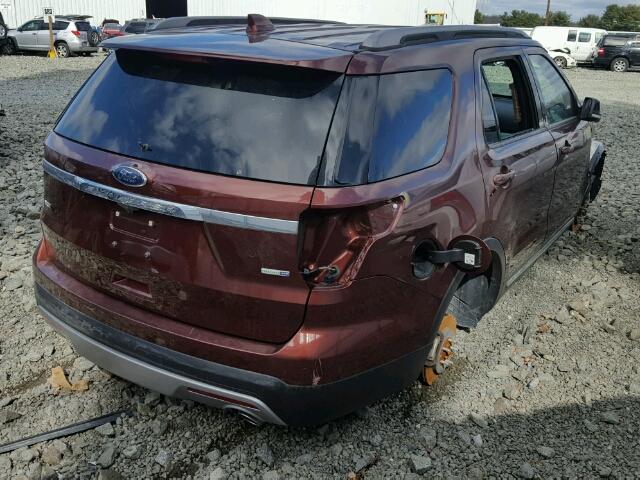 1FM5K8D88GGB87726 - 2016 FORD EXPLORER X BROWN photo 4