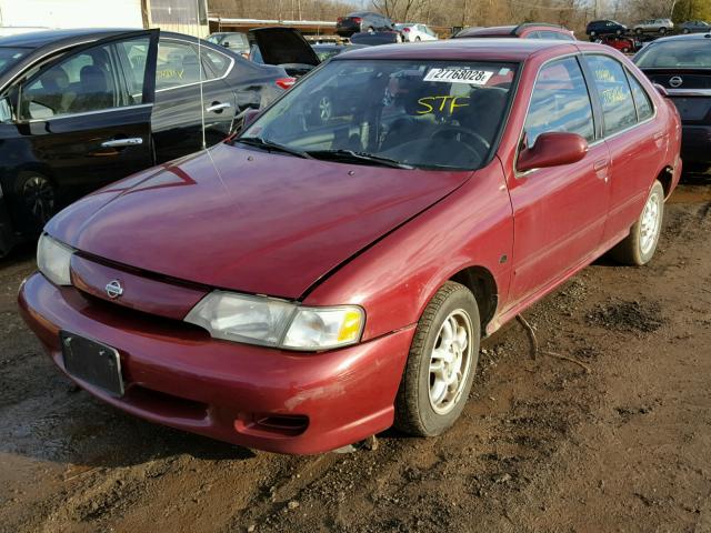 3N1AB41D2XL089206 - 1999 NISSAN SENTRA BAS BURGUNDY photo 2