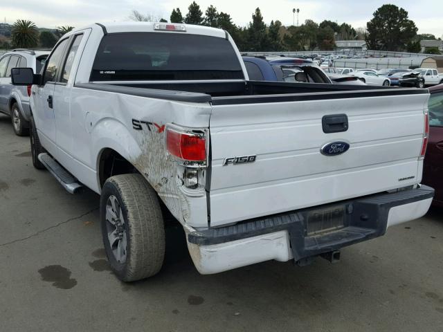 1FTEX1CM6DFC72965 - 2013 FORD F150 SUPER WHITE photo 3