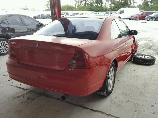 1HGEM22013L033337 - 2003 HONDA CIVIC EX RED photo 4