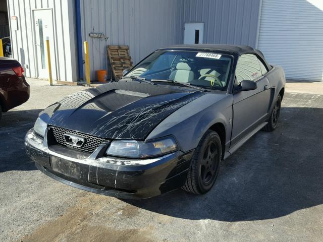 1FAFP44442F224632 - 2002 FORD MUSTANG BLACK photo 2