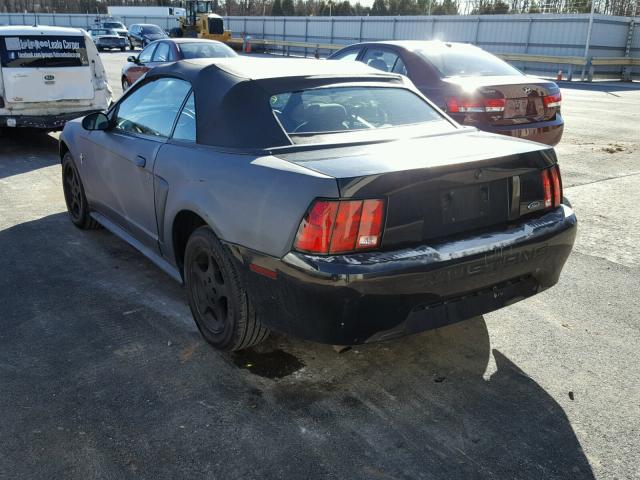 1FAFP44442F224632 - 2002 FORD MUSTANG BLACK photo 3