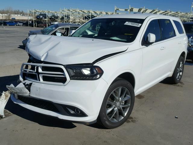 1C4RDJDG7HC697797 - 2017 DODGE DURANGO GT WHITE photo 2