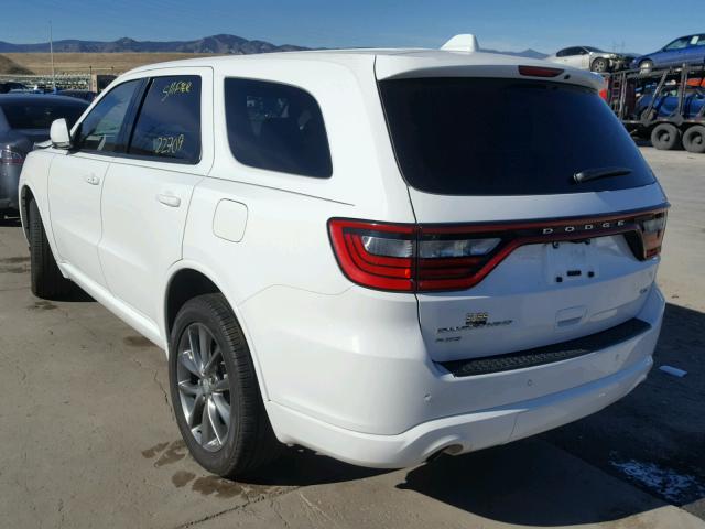 1C4RDJDG7HC697797 - 2017 DODGE DURANGO GT WHITE photo 3