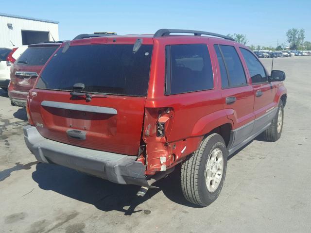 1J4GX48S23C510046 - 2003 JEEP GRAND CHER RED photo 4