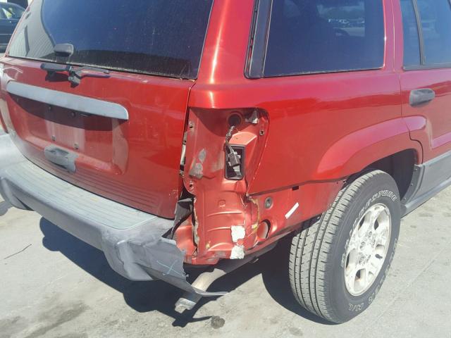 1J4GX48S23C510046 - 2003 JEEP GRAND CHER RED photo 9