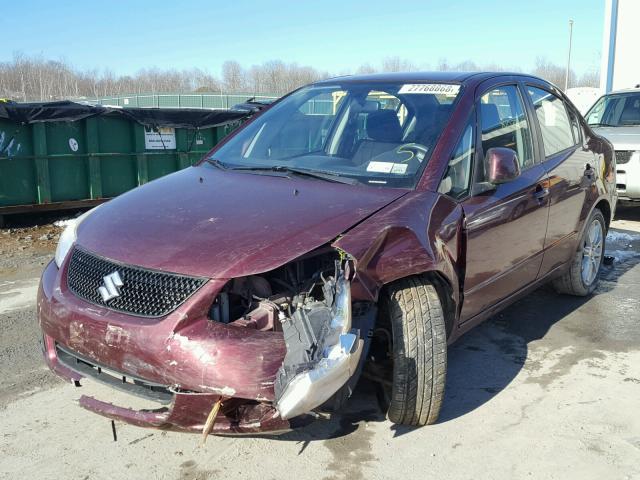 JS2YC5A21B6302992 - 2011 SUZUKI SX4 LE MAROON photo 2