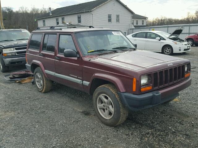 1J4FF48S7YL236722 - 2000 JEEP CHEROKEE S BURGUNDY photo 1