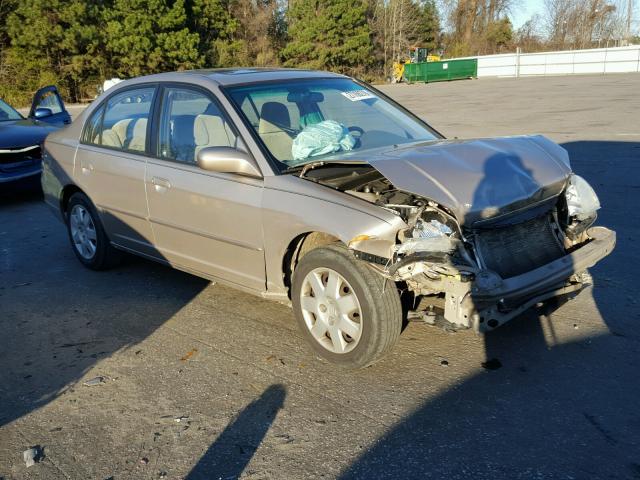 1HGES25792L047077 - 2002 HONDA CIVIC EX GOLD photo 1