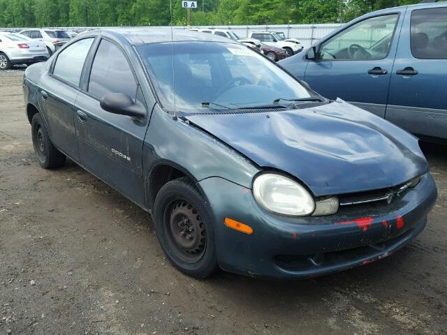 1B3ES46C11D111547 - 2001 DODGE NEON SE GREEN photo 1