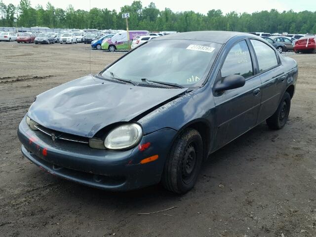 1B3ES46C11D111547 - 2001 DODGE NEON SE GREEN photo 2