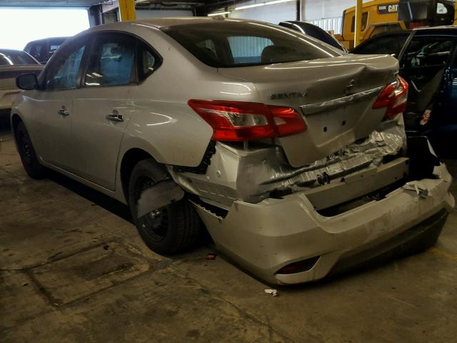 3N1AB7AP6HY269319 - 2017 NISSAN SENTRA S SILVER photo 3