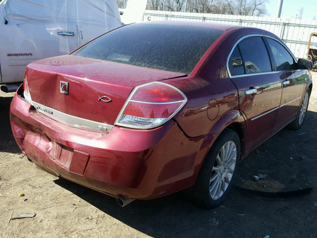 1G8ZV57727F297430 - 2007 SATURN AURA XR RED photo 4