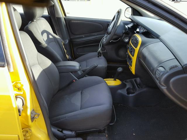 1B3ES56C53D133267 - 2003 DODGE NEON SXT YELLOW photo 5