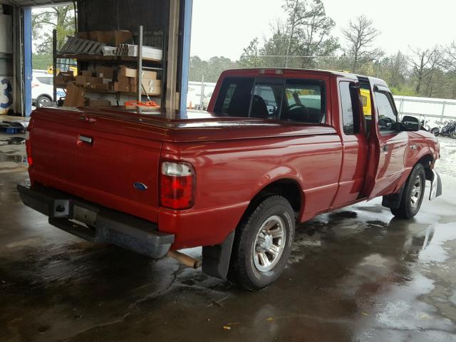 1FTYR14E11TA25087 - 2001 FORD RANGER SUP RED photo 4