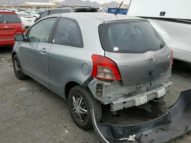 JTDJT923675051099 - 2007 TOYOTA YARIS GRAY photo 3