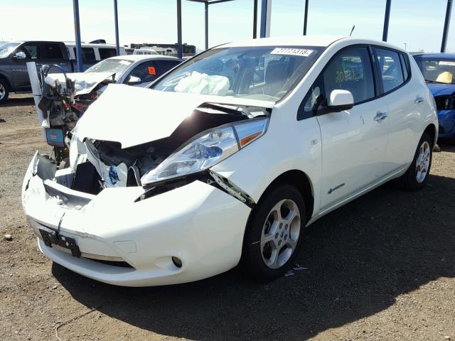 JN1AZ0CP1CT016782 - 2012 NISSAN LEAF SV WHITE photo 2