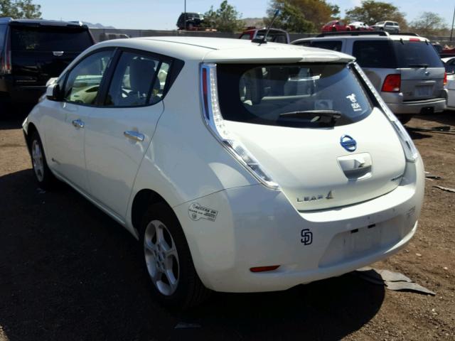 JN1AZ0CP1CT016782 - 2012 NISSAN LEAF SV WHITE photo 3