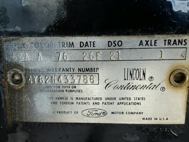 4Y82N433788 - 1964 LINCOLN CONTINENTA BLACK photo 10